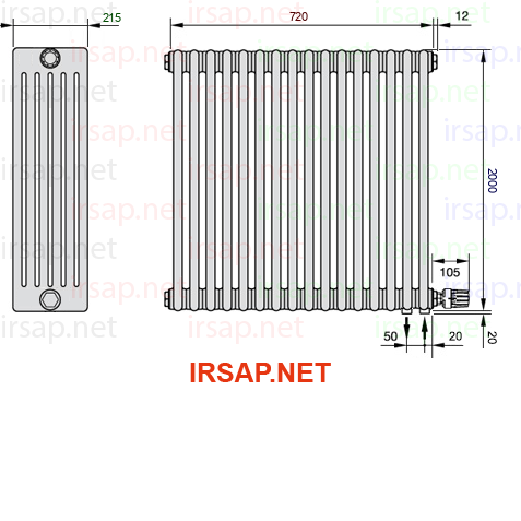 Радиатор IRSAP Tesi 62000/16 T26 CL 01